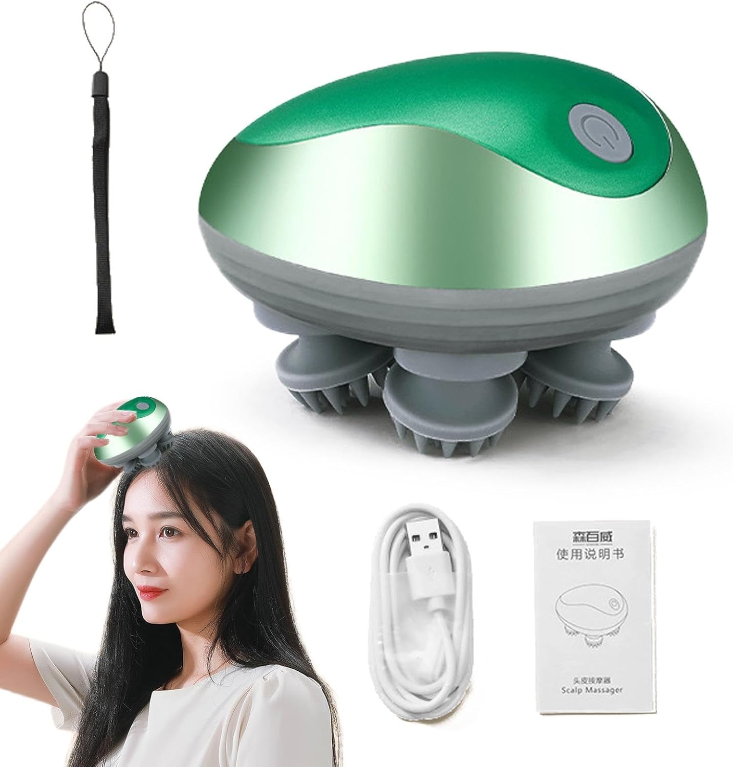 Masseur Intelligent du Cuir Chevelu – Anti-Stress & Relaxation Instantanée