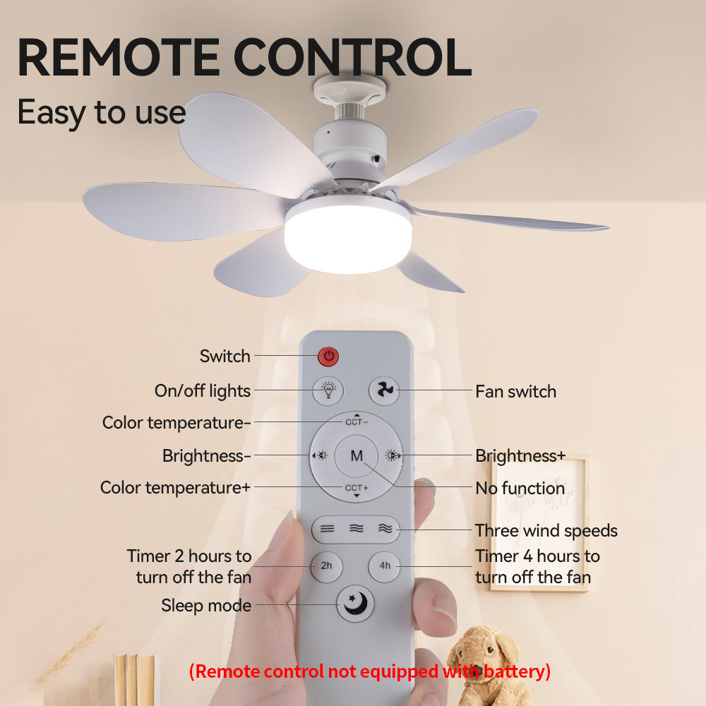Ventilateur Plafond LED Intelligent avec Télécommande