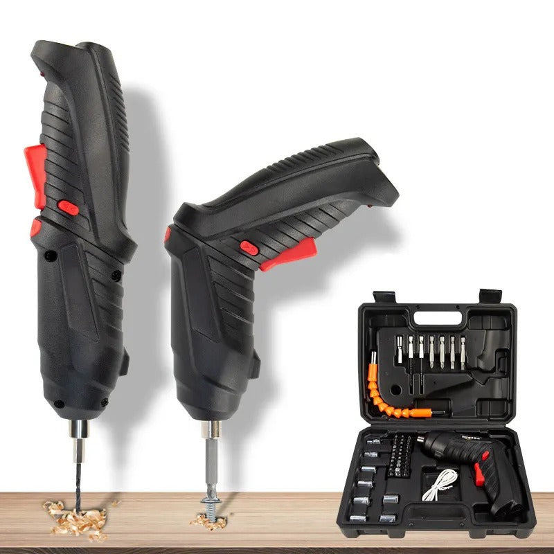 Tournevis et Visseuse sans fil USB avec lumière LED, mallette à outils