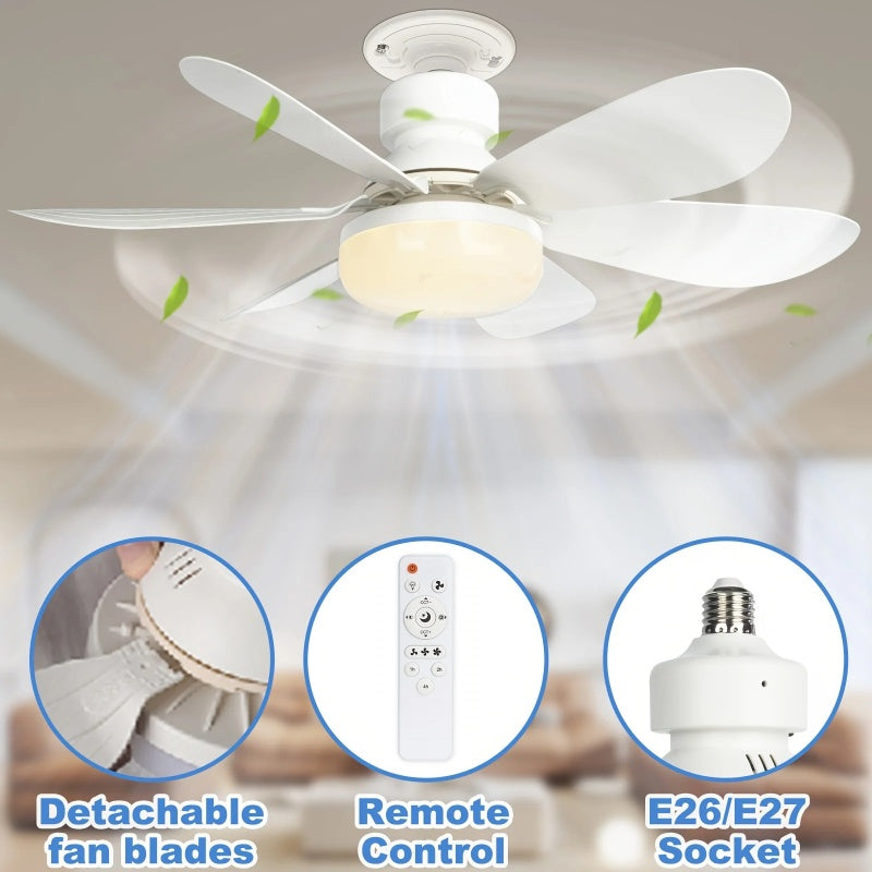 Ventilateur Plafond LED Intelligent avec Télécommande