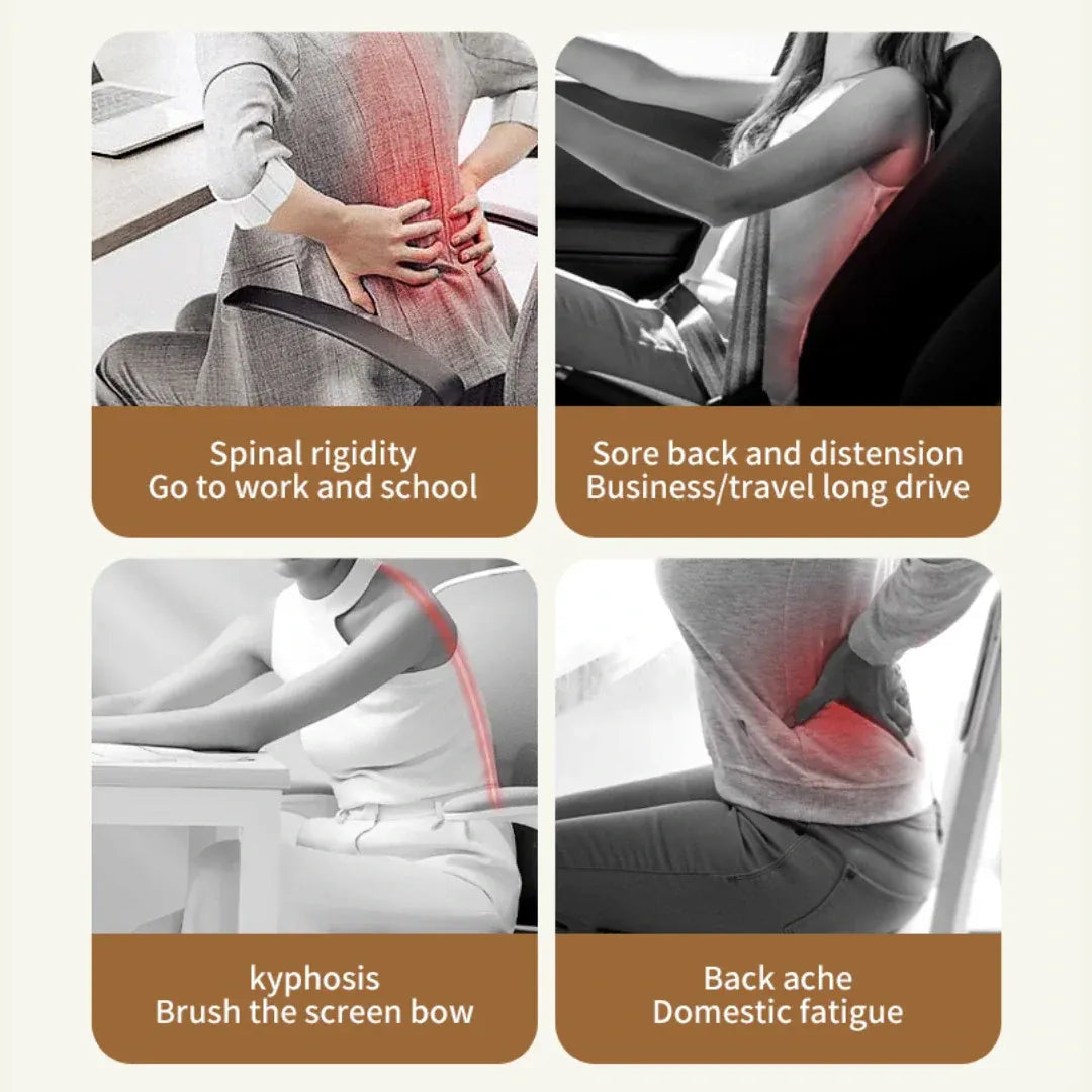 Masseur Lombaire Électrique 3D — Chaleur Infrarouge & Massage Professionnel à Domicile