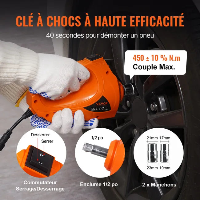 Cric Hydraulique Électrique 12V 5 Tonnes pour Voiture avec Clé à Chocs et Pompe de Gonflage